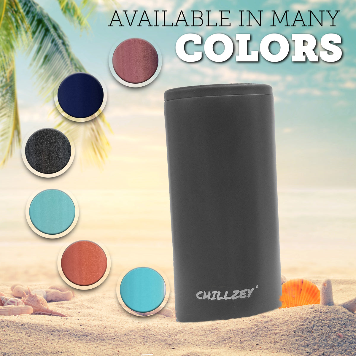 Stainless Steel Slim Can - Glitter Meterorite Chill