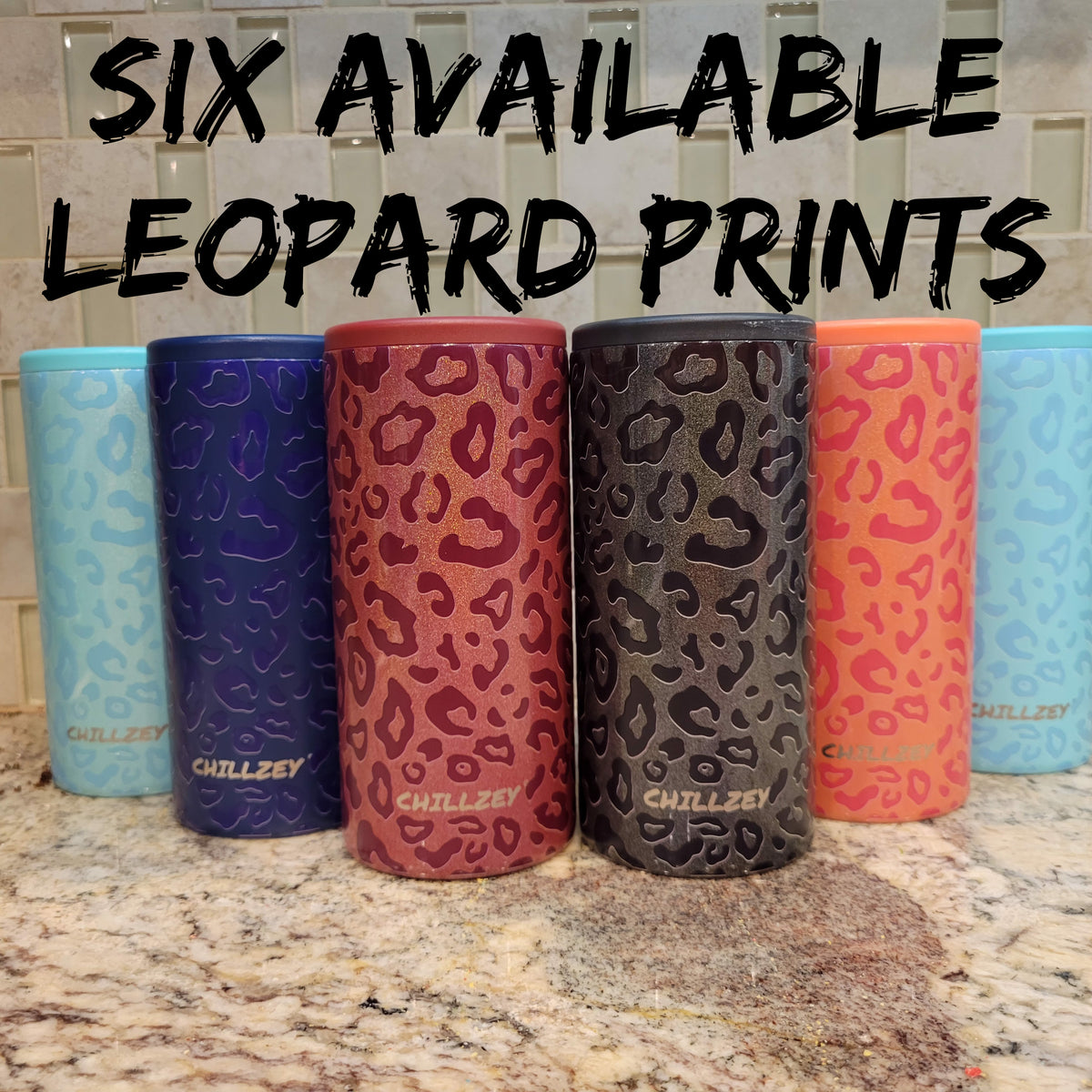 Customized Slim Can Leopard Print Chillzey